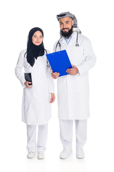 Happy muslim doctors — Stock Photo