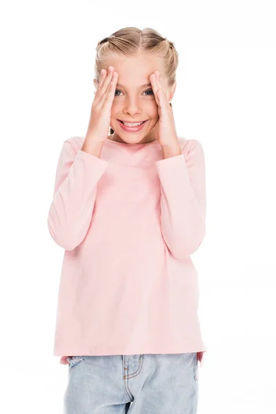 Happy shocked child — Stock Photo