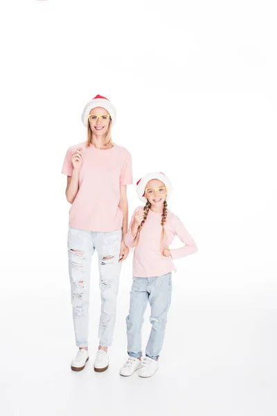 Madre e hija en Navidad - foto de stock