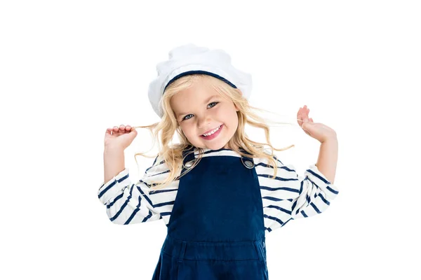 Niño en traje de marinero - foto de stock