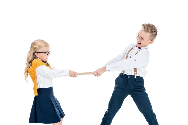 Kids holding book — Stock Photo