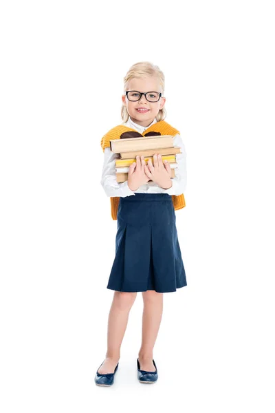 Kid holding books — Stock Photo