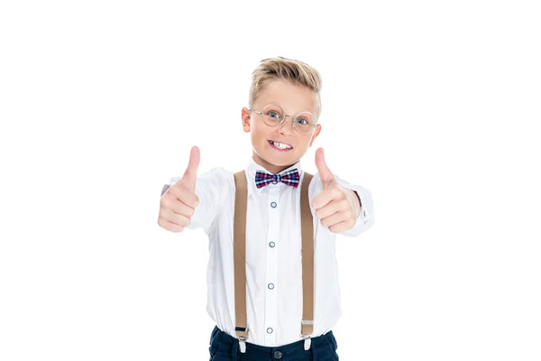 Boy showing thumbs up — Stock Photo