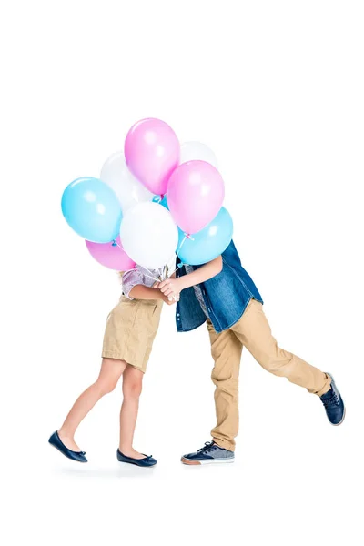 Niños con globos - foto de stock