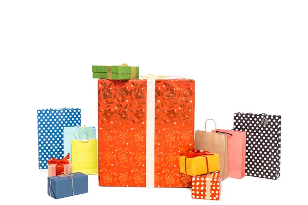 Christmas gift boxes — Stock Photo