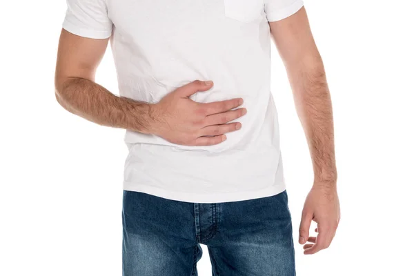 Man having stomach ache — Stock Photo