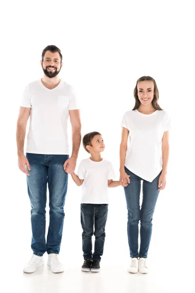 Parents and son holding hands — Stock Photo