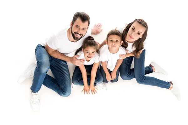 Sorridente grande famiglia — Foto stock