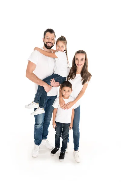 Glückliche Eltern und Kinder — Stockfoto