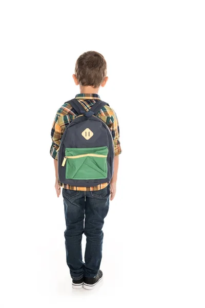 Schoolboy with backpack — Stock Photo