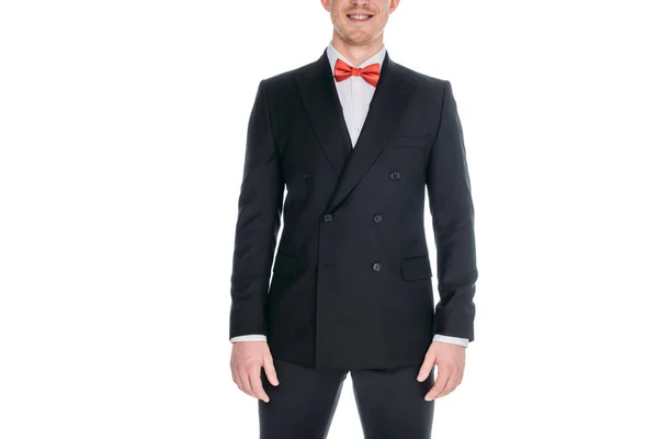 Hombre de traje y pajarita - foto de stock