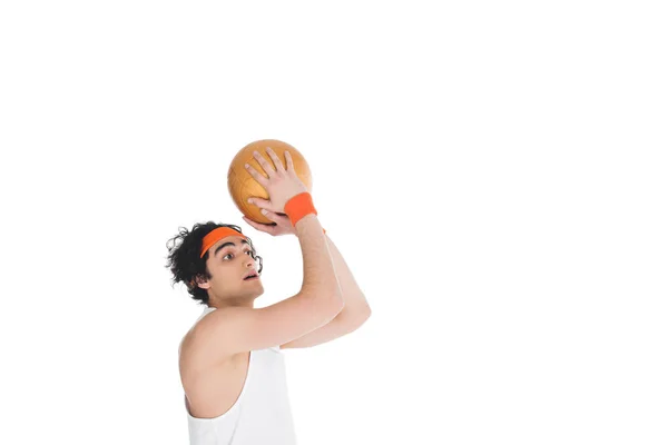 Baloncesto flaco jugador - foto de stock