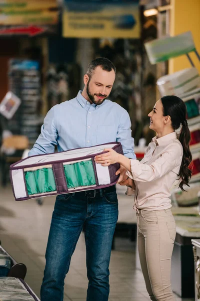 Choosing mattress — Stock Photo