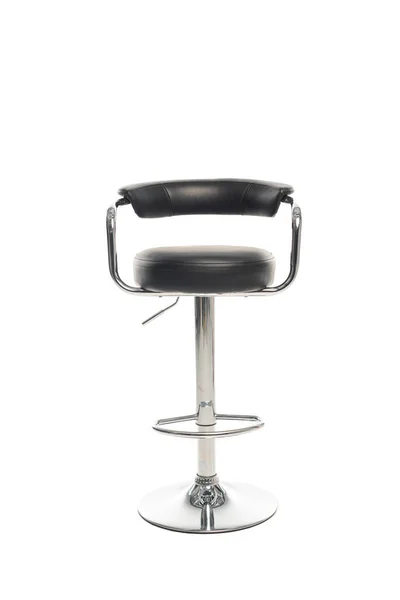 Сучасний чорний барний стілець ізольований на білому — стокове фото