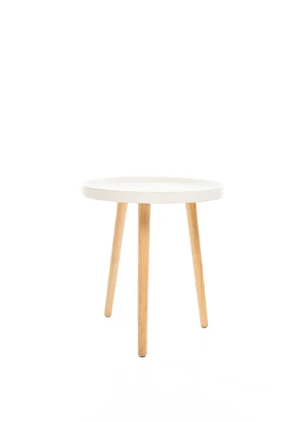 Table basse en bois isolée sur blanc — Photo de stock