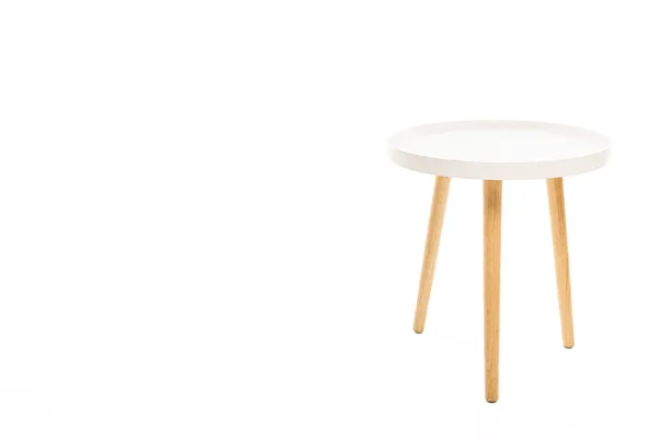 Table basse moderne en bois isolé sur blanc — Photo de stock