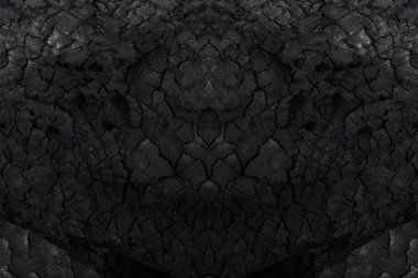 Kömürün yüzeyindeki detaylar.