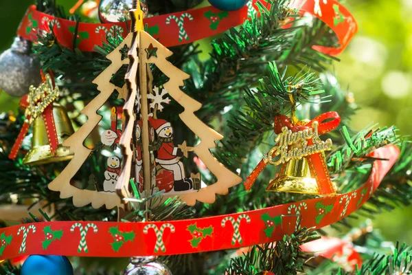 Μακροεντολή φωτογραφία του Χριστουγεννιάτικου δέντρου. — Φωτογραφία Αρχείου