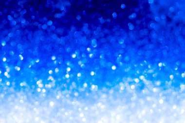 Mavi parlak Glitter bokeh arka plan.
