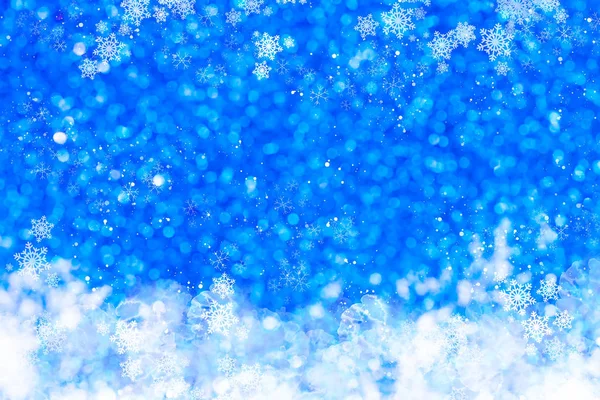 Azul Espumante Glitter bokeh Fundo . — Fotografia de Stock