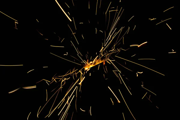鋼の溶接火花照明 — ストック写真
