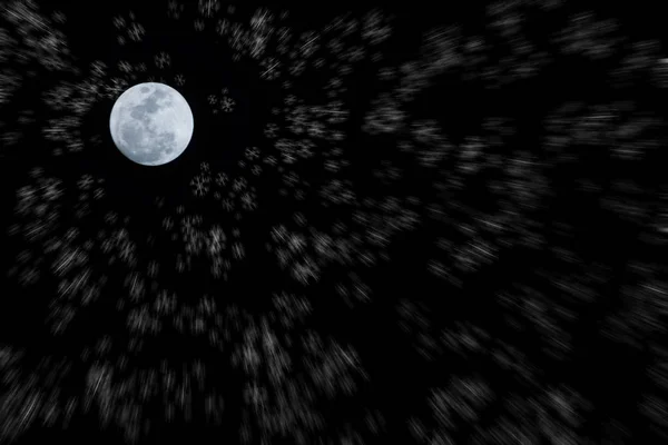 Ciel nocturne et pleine lune . — Photo
