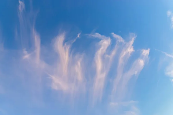 Cirrus bulut mavi gökyüzü ile. — Stok fotoğraf