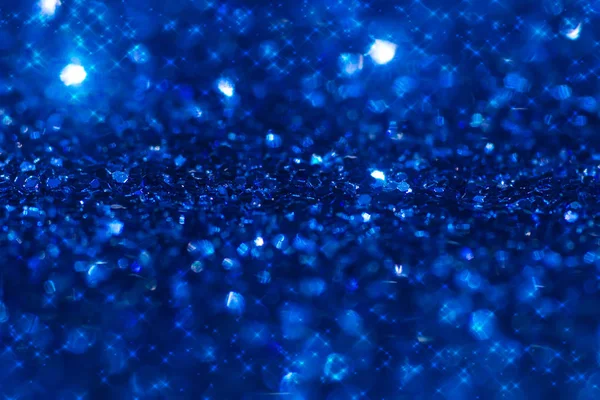 Blue Sparkling Glitter bokeh Background. — Stock Photo, Image