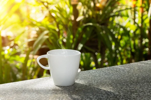 Vit kaffekopp — Stockfoto