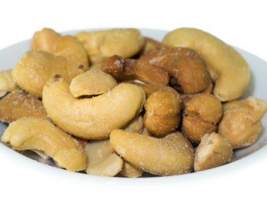 Kaju fıstığı ile kavrulmuş tuzlu.