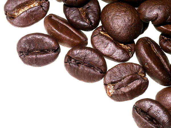 Granos de café tostados. — Foto de Stock