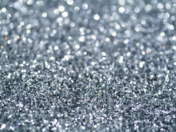 Silver Sparkling Glitter bokeh fundo . — Fotografia de Stock