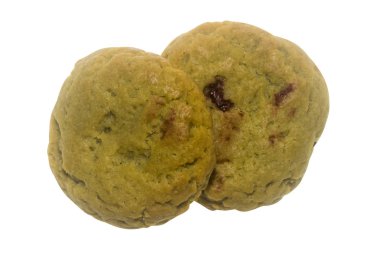 Beyaz arkaplanda izole edilmiş çerezler.