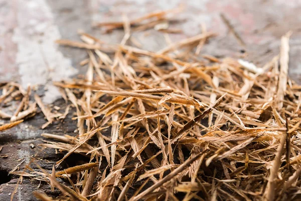 Sägemehl auf altem Holz Hintergrund — Stockfoto