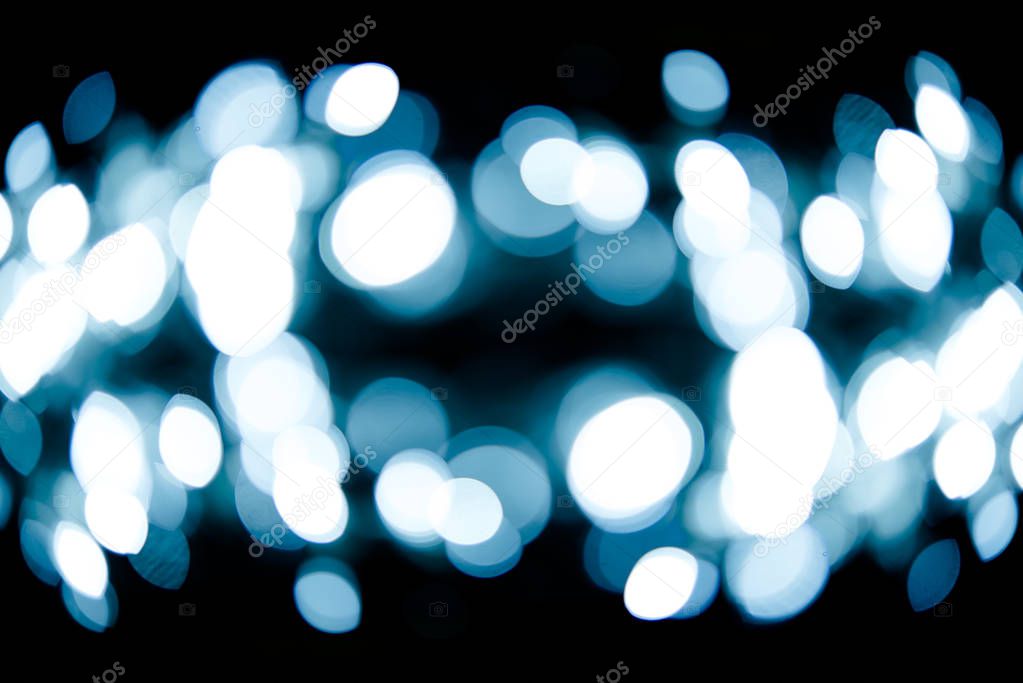 Light bokeh with a black background.