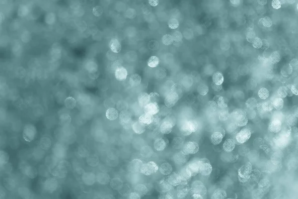 Bokeh light on blue green color background. — Stock Photo, Image