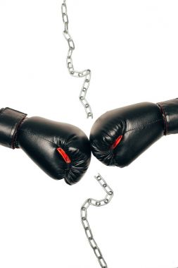 Black boxing gloves  clipart