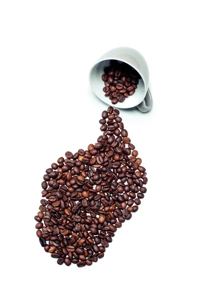 Scattered coffee beans — Stock Photo, Image