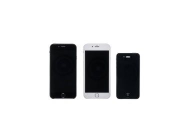 Set of smartphones with blank screens  clipart