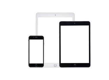 Digital devices with blank screens  clipart