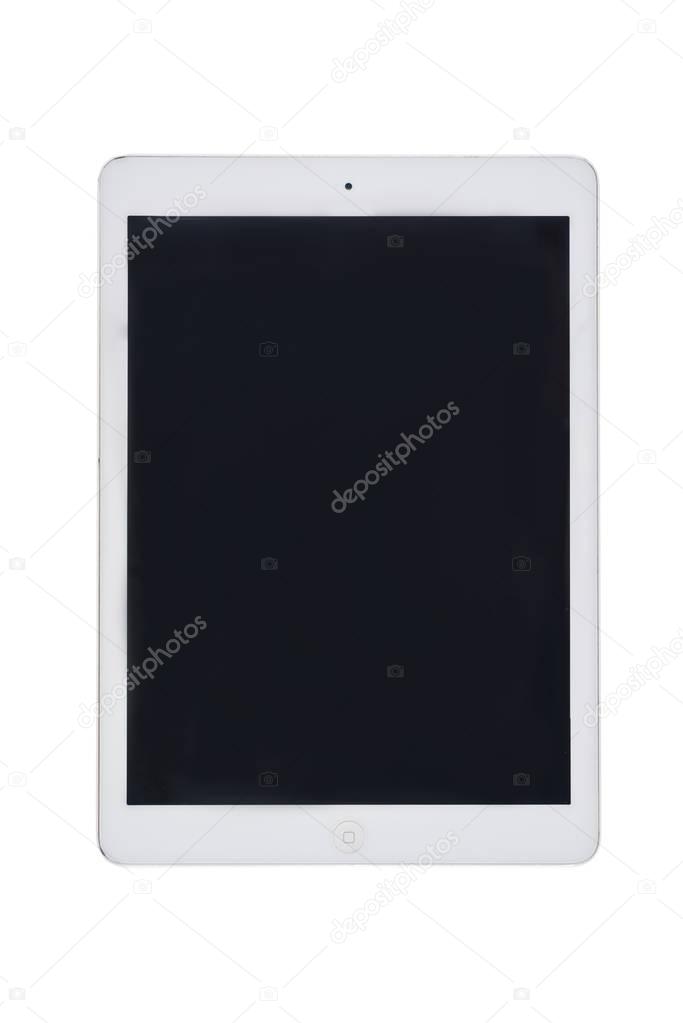 digital tablet with blank screen