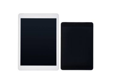 pair of digital tablets clipart