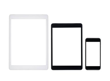 Dijital Tablet ve boş ekranlar ile smartphone