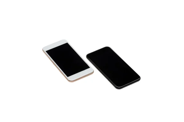 Modern smartphones with blank screens — Stock Photo, Image