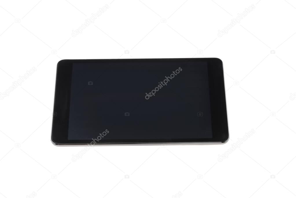 digital tablet with black screen