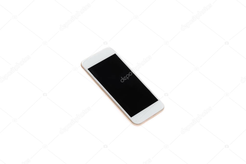 modern smartphone with blank screen