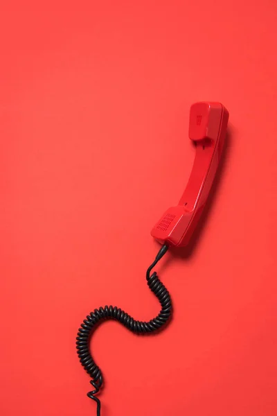 Red telephone handset — Stock Photo, Image