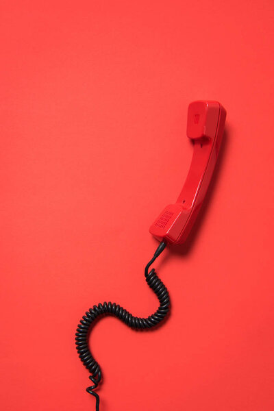 Red telephone handset