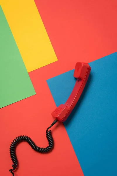 Röd telefonluren — Stockfoto