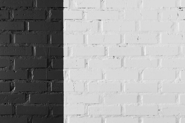black and white brick wall 